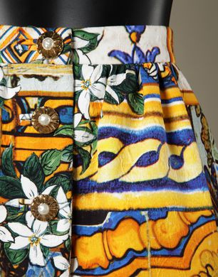 MAJOLICA PRINT MINI SKIRT - Mini skirts - Dolce&Gabbana - Winter 2014 MAJOLICA PRINT MINI SKIRT - Mini skirts - Dolce&Gabbana - Winter 2014