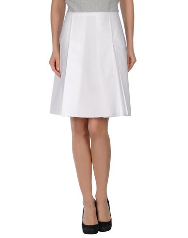 ZOOM JIL SANDER NAVY - Knee length skirt