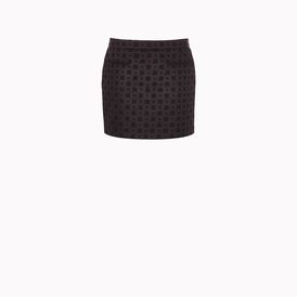 STELLA McCARTNEY, Mini, Black Bonded Brocade Tive Skirt