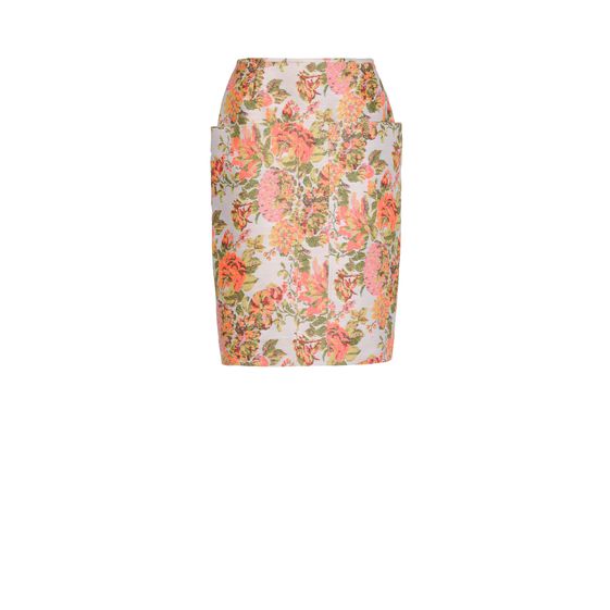 Stella McCartney, Coral Floral Jacquard Panton Skirt