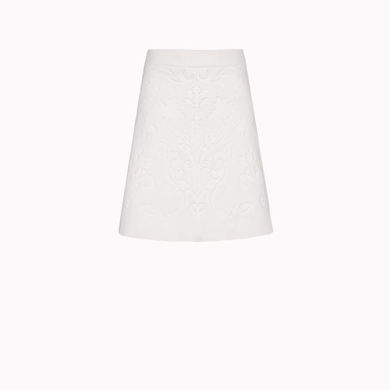 Stella McCartney, Jupe gaufrée en laine stretch double face Giulietta