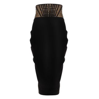 ALEXANDER MCQUEEN, Skirt, Honeycomb Mesh Corset Midi-Skirt