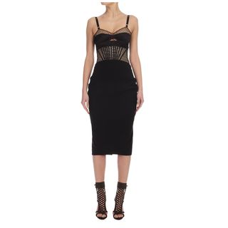 ALEXANDER MCQUEEN, Skirt, Honeycomb Mesh Corset Midi-Skirt