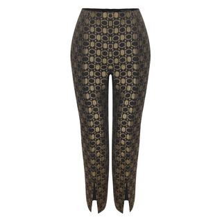 ALEXANDER MCQUEEN, Pants, Honeycomb Lace Slit Cropped Trousers
