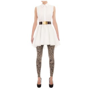 ALEXANDER MCQUEEN, Leggings, Honeycomb Lace Print Leggings