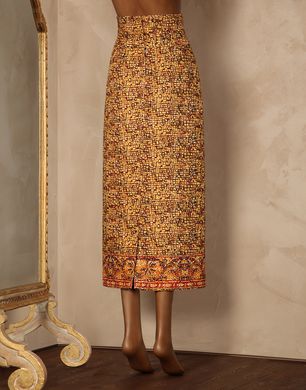 QUEEN MOSAIC-PRINT MIDI SKIRT - 3/4 length skirts - Dolce&Gabbana - Winter 2014 QUEEN MOSAIC-PRINT MIDI SKIRT - 3/4 length skirts - Dolce&Gabbana - Winter 2014