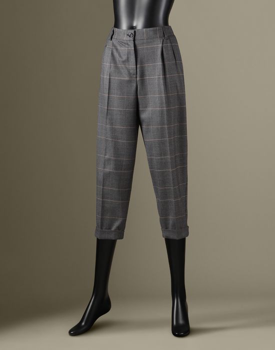 PRINCE OF WALES PRINT CROPPED TROUSERS - Formal trousers - Dolce&Gabbana - Winter 2014 PRINCE OF WALES PRINT CROPPED TROUSERS - Formal trousers - Dolce&Gabbana - Winter 2014