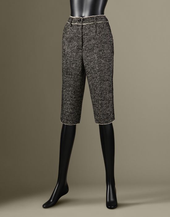 CHEVRON CROPPED TROUSERS - 3/4-length trousers - Dolce&Gabbana - Winter 2014 CHEVRON CROPPED TROUSERS - 3/4-length trousers - Dolce&Gabbana - Winter 2014