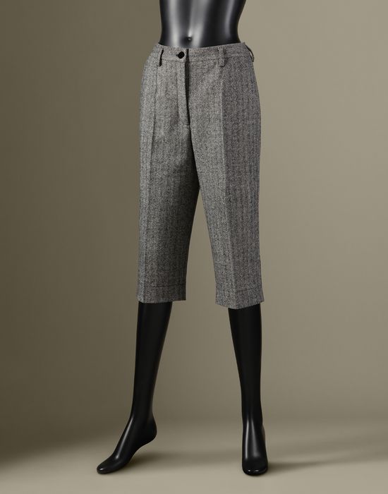 CHEVRON CROPPED TROUSERS - 3/4-length trousers - Dolce&Gabbana - Winter 2014 CHEVRON CROPPED TROUSERS - 3/4-length trousers - Dolce&Gabbana - Winter 2014