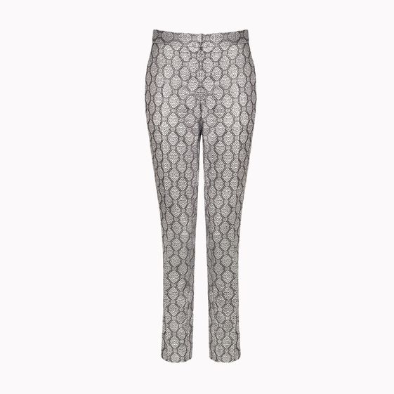 Stella McCartney, Silver Silk Lurex Alfred Trousers
