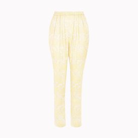 STELLA McCARTNEY, Tapered, Guipure Silk Satin Print Christine Trousers 
