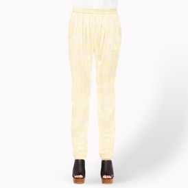 STELLA McCARTNEY, Tapered, Guipure Silk Satin Print Christine Trousers 