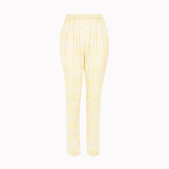 Stella McCartney, Bedruckte Hose Christine aus Guipure-Seidensatin
