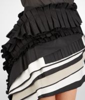Bottega Veneta® NERO SAND MIST REFINE RAMIE' COTTON SKIRT Bottega Veneta® NERO SAND MIST REFINE RAMIE' COTTON SKIRT