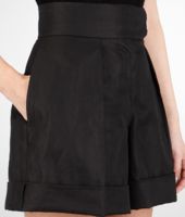 Bottega Veneta® NERO REFINE RAMIE' COTTON SHORTS Bottega Veneta® NERO REFINE RAMIE' COTTON SHORTS