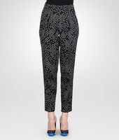 Bottega Veneta® Nero New Light Grey Silk Cotton Jacquard Pant Bottega Veneta® Nero New Light Grey Silk Cotton Jacquard Pant