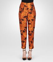 Bottega Veneta® BLACK SUN CHRYSANTHEMUM SHANTUNG JACQUARD PANT Bottega Veneta® BLACK SUN CHRYSANTHEMUM SHANTUNG JACQUARD PANT