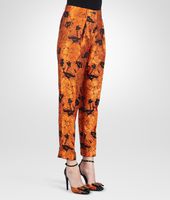 Bottega Veneta® BLACK SUN CHRYSANTHEMUM SHANTUNG JACQUARD PANT Bottega Veneta® BLACK SUN CHRYSANTHEMUM SHANTUNG JACQUARD PANT