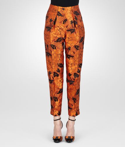 BOTTEGA VENETA - Black Sun Chrysantemum Shantung Jacquard Pant