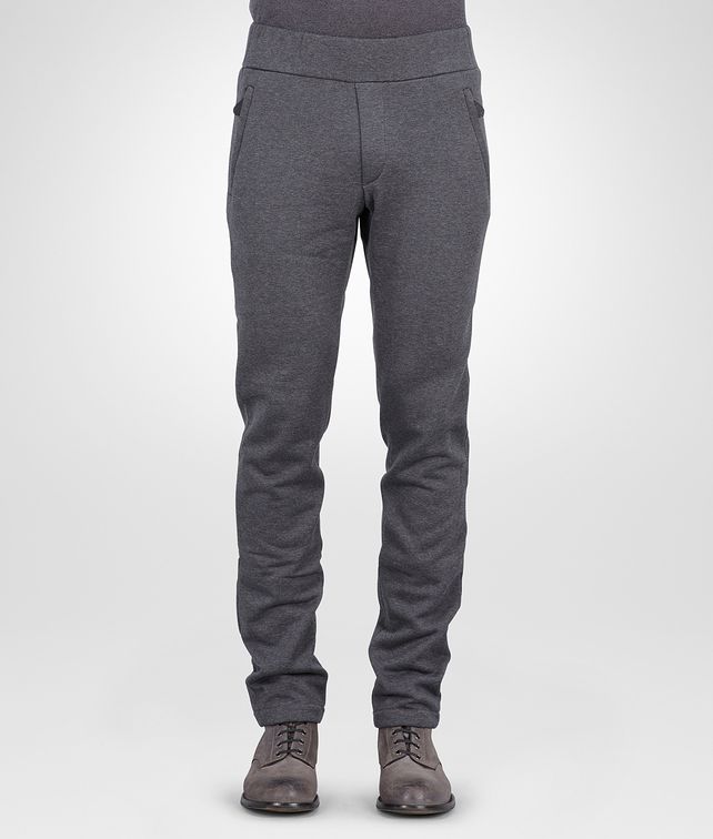 BOTTEGA VENETA New Dark Grey Melange Organic Cotton Wool Jersey Pant Jeans or Pant U fp