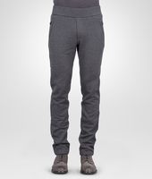 Bottega Veneta® New Dark Grey Melange Organic Cotton Wool Jersey Pant Bottega Veneta® New Dark Grey Melange Organic Cotton Wool Jersey Pant