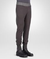 Bottega Veneta® New Dark Grey Wool Jersey Soft Nylon Pant Bottega Veneta® New Dark Grey Wool Jersey Soft Nylon Pant