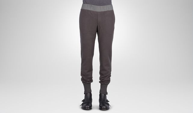 BOTTEGA VENETA - PANTALON NEW DARK GREY EN LAINE ET JERSEY