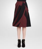 Bottega Veneta® AUBERGINE NERO WASHED POLYESTER SKIRT Bottega Veneta® AUBERGINE NERO WASHED POLYESTER SKIRT