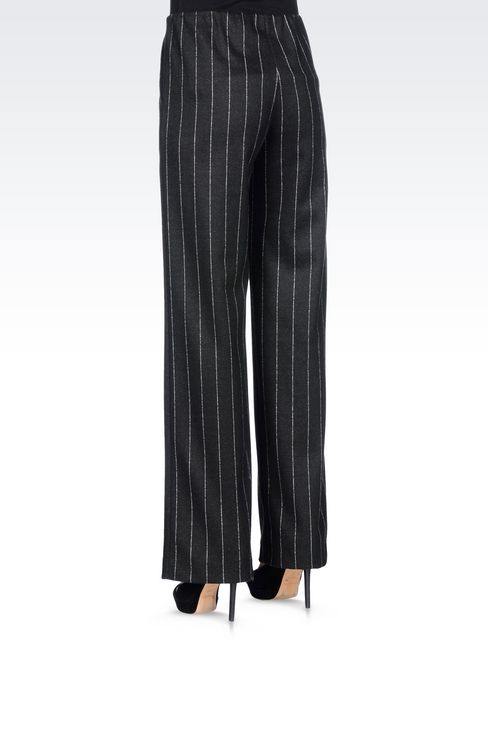 pinstripe pants black and white