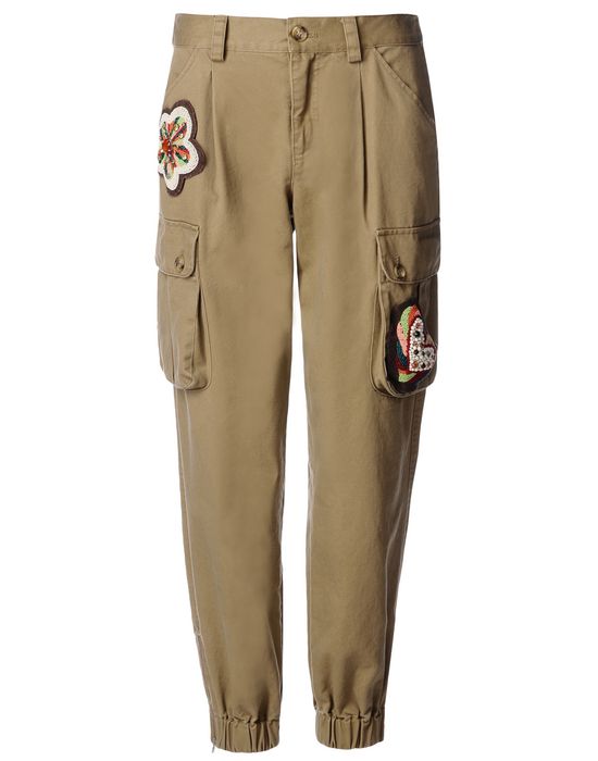 embroidered cargo pants