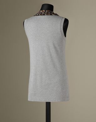 BOUCLÉ COLLAR TANK TOP - T-Shirts - Dolce&Gabbana - Winter 2014 BOUCLÉ COLLAR TANK TOP - T-Shirts - Dolce&Gabbana - Winter 2014
