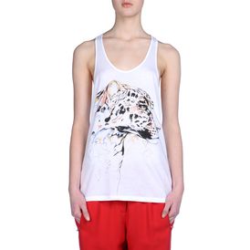 STELLA McCARTNEY, Canotta, Canottiera Drappeggiata in Cotone Organic