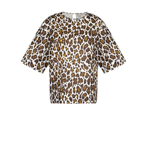Stella McCartney, Top Grosvenor aus Voile mit Leo-Print