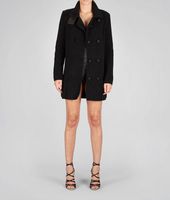 Bottega Veneta® Wool Nappa Detail Maxi Cardigan Bottega Veneta® Wool Nappa Detail Maxi Cardigan