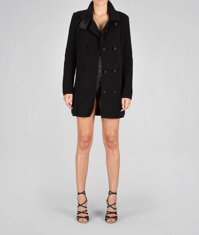 BOTTEGA VENETA Wool Nappa Detail Maxi Cardigan Coat or Jacket D fp