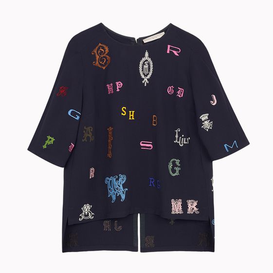 Stella McCartney, Top Carter aux monogrammes brodés