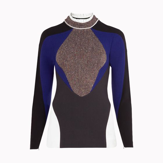 Stella McCartney, Smoke Multicolored Tweed Stretch Alda Top