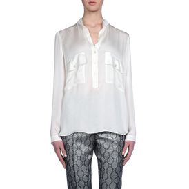 STELLA McCARTNEY, Maniche lunghe, Blusa in Raso di Seta a Maniche Lunghe