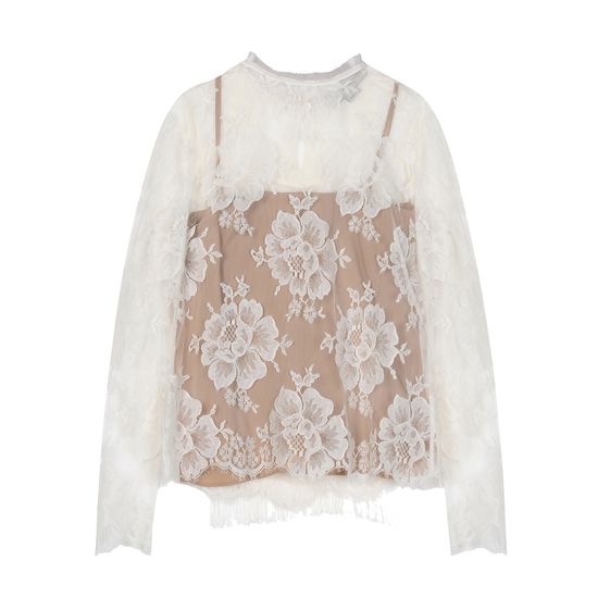 Stella McCartney, Off-White Cotton Lace Randall Shirt