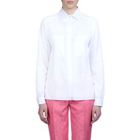 STELLA McCARTNEY, Camicia, Constance Shirt - Camicia Bianca in Cotone Organico