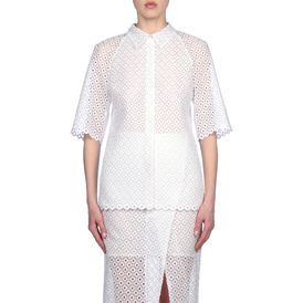 STELLA McCARTNEY, Camicia, Camicia Carrie con Ricamo a Intaglio