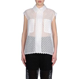 STELLA McCARTNEY, Camicia, Top Erme con Ricamo a Intaglio