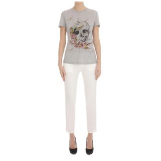 ALEXANDER MCQUEEN, T-Shirt & Tank, Hummingbird & Dragonfly Skull T-Shirt
