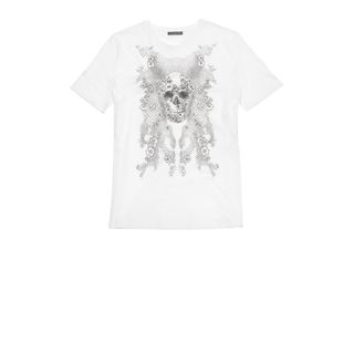 ALEXANDER MCQUEEN, T-Shirt & Tank, Honeycomb Skull Oversize T-Shirt