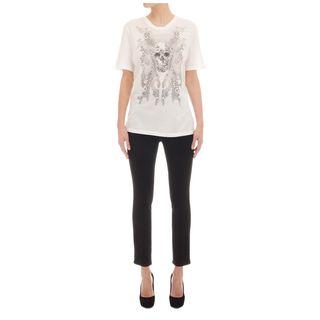 ALEXANDER MCQUEEN, T-Shirt & Tank, Honeycomb Skull Oversize T-Shirt