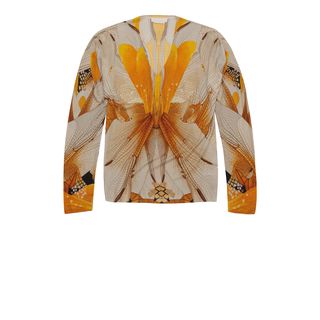 ALEXANDER MCQUEEN, V-neck, Dragonfly Print V-Neck Sweater