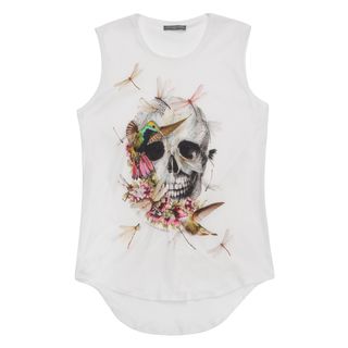ALEXANDER MCQUEEN, Jersey Top, Hummingbird & Dragonfly Skull Tank