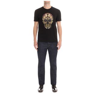 ALEXANDER MCQUEEN, Skull T-shirt, Flower Skull Print T-Shirt