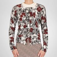 Cashmere Fine Silk Primerose Print Cardigan - Sweater and top - BOTTEGA VENETA - PE13 - 565