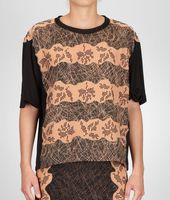 Bottega Veneta® Studded Viscose Crepe Printed Top Bottega Veneta® Studded Viscose Crepe Printed Top